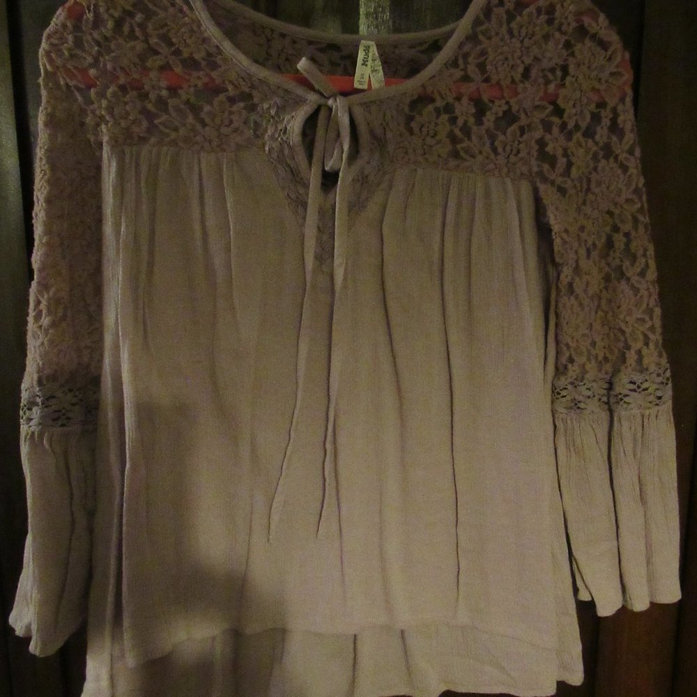 MUDD Mauve Lace Women's Top Small